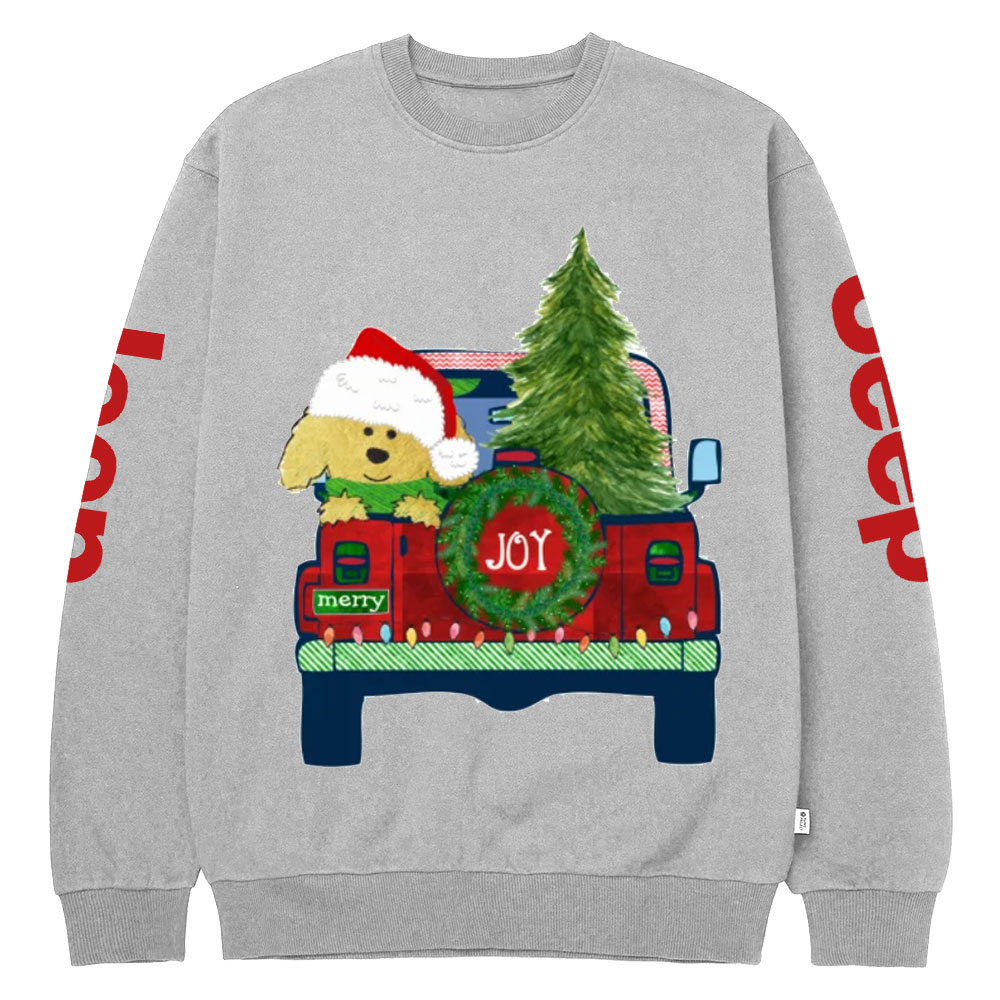 Cute Golden Doodle Dog Christmas Jp Crew Neck Sweatshirt