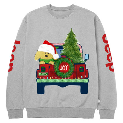 Cute Golden Doodle Dog Christmas Jp Crew Neck Sweatshirt