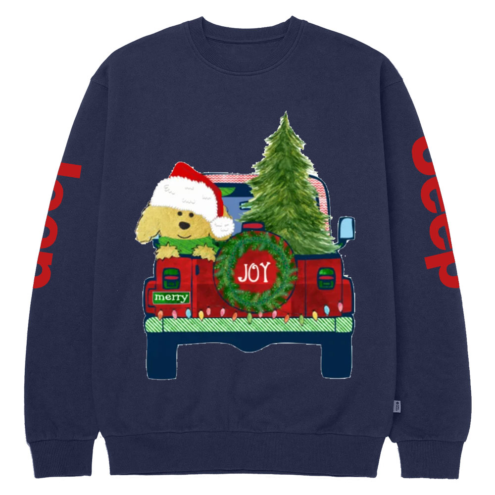 Cute Golden Doodle Dog Christmas Jp Crew Neck Sweatshirt