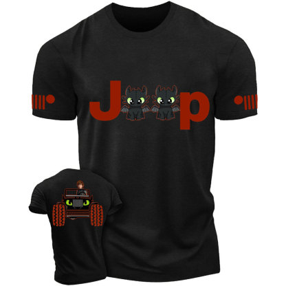 Vikings Driving Toothless Dragon Jp Double Printed T-Shirt