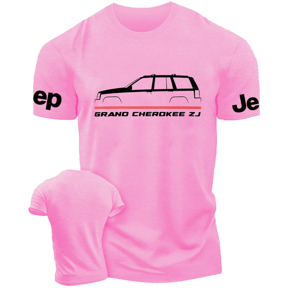 Jp Grand Cherokee ZJ 1993-1998 Car Enthusiast Thin Red Line Fireman T-Shirt