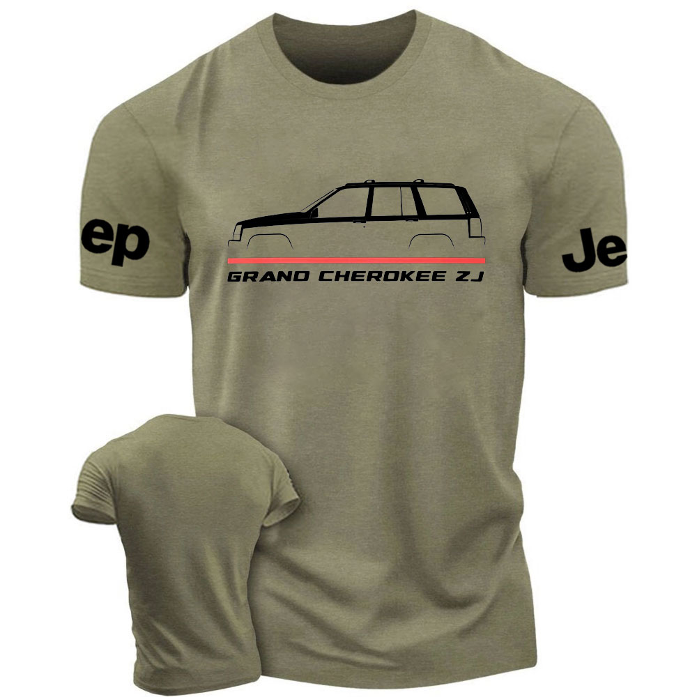 Jp Grand Cherokee ZJ 1993-1998 Car Enthusiast Thin Red Line Fireman T-Shirt