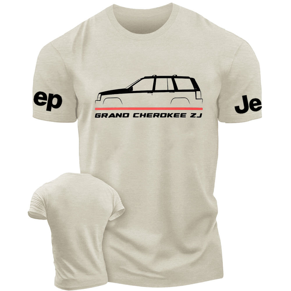 Jp Grand Cherokee ZJ 1993-1998 Car Enthusiast Thin Red Line Fireman T-Shirt