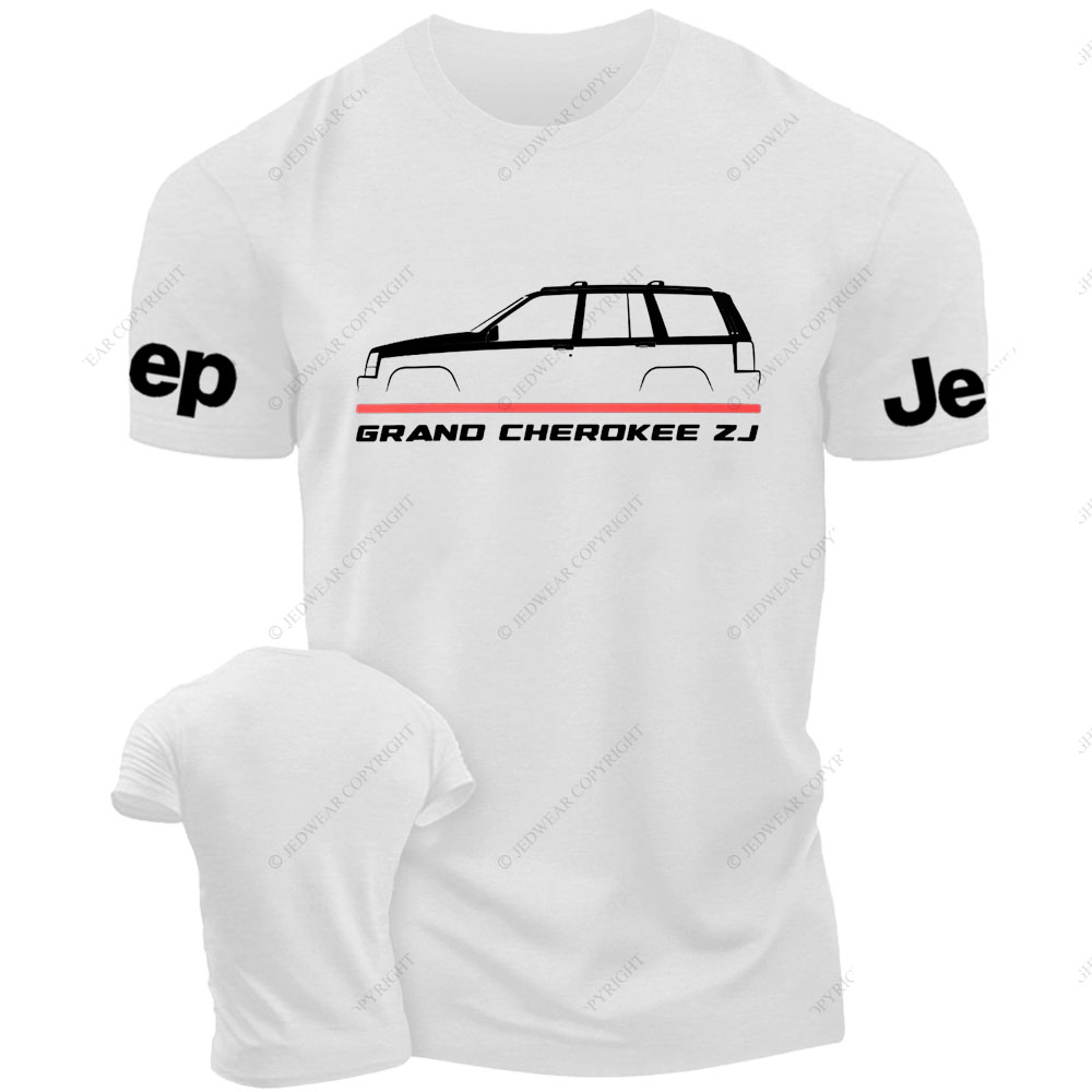 Jp Grand Cherokee ZJ 1993-1998 Car Enthusiast Thin Red Line Fireman T-Shirt