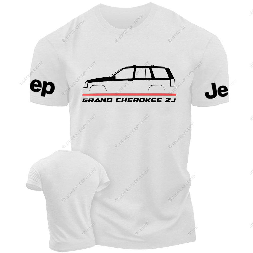 Jp Grand Cherokee ZJ 1993-1998 Car Enthusiast Thin Red Line Fireman T-Shirt