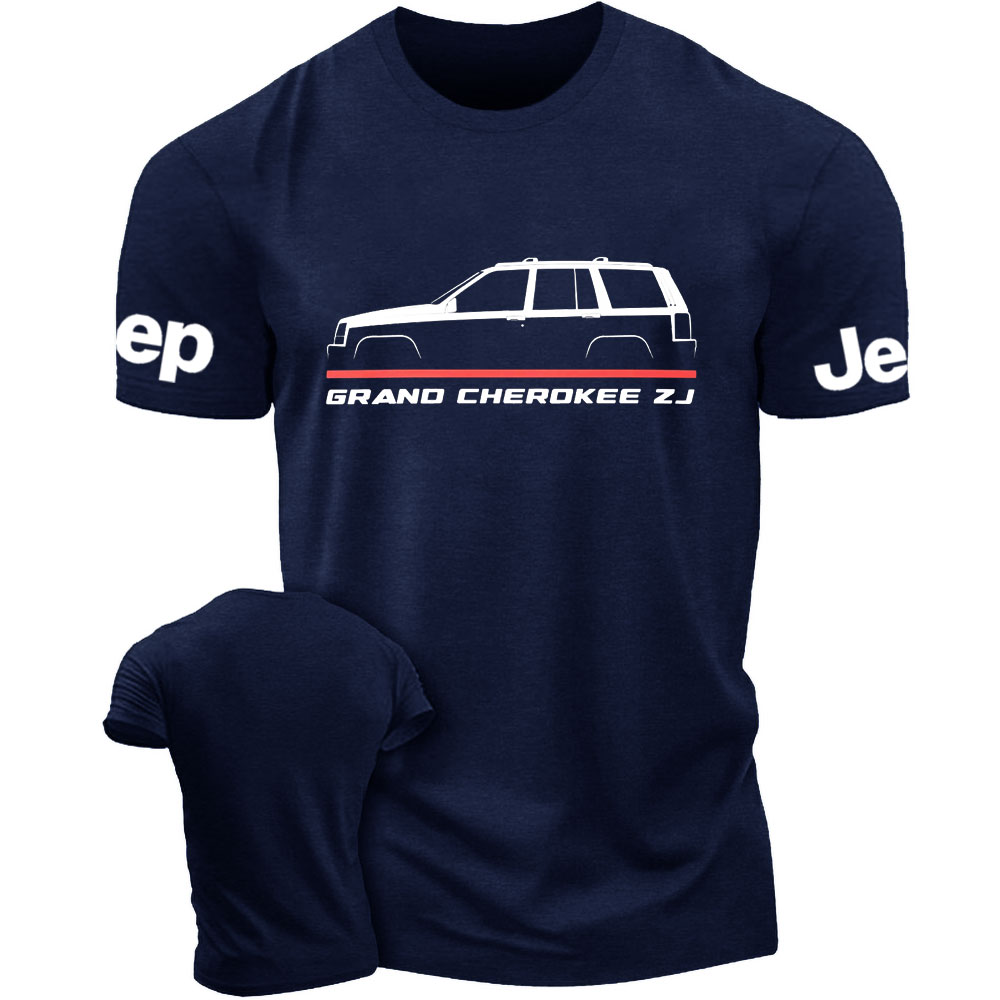 Jp Grand Cherokee ZJ 1993-1998 Car Enthusiast Thin Red Line Fireman T-Shirt