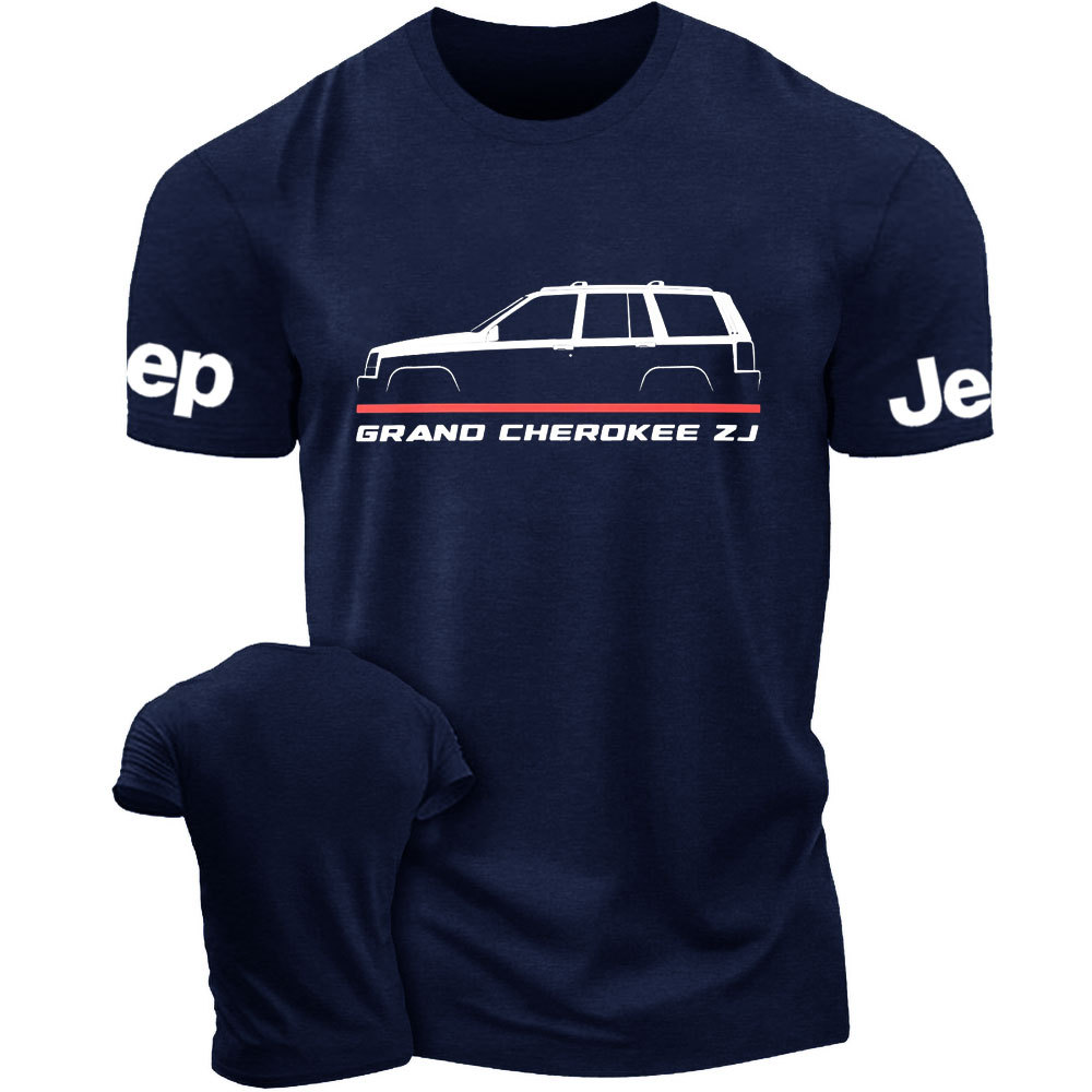 Jp Grand Cherokee ZJ 1993-1998 Car Enthusiast Thin Red Line Fireman T-Shirt