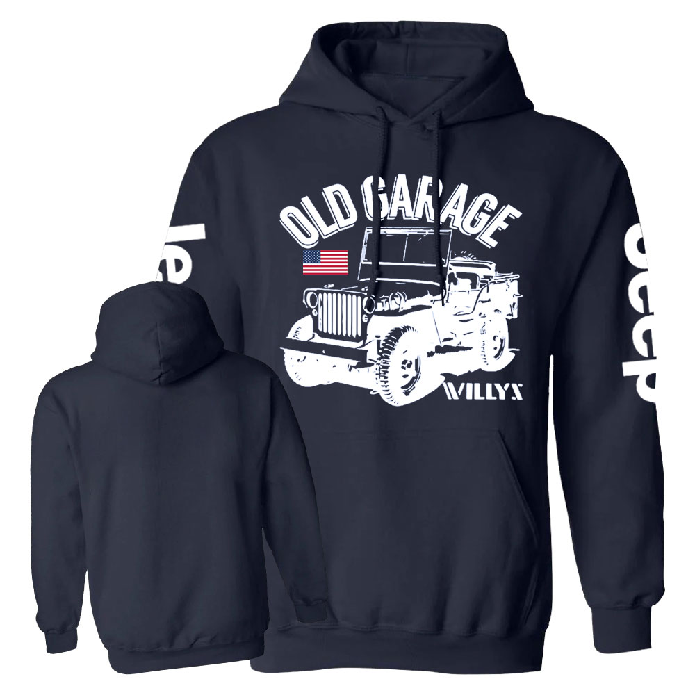 Old Garage Willys Jp Casual Hoodie
