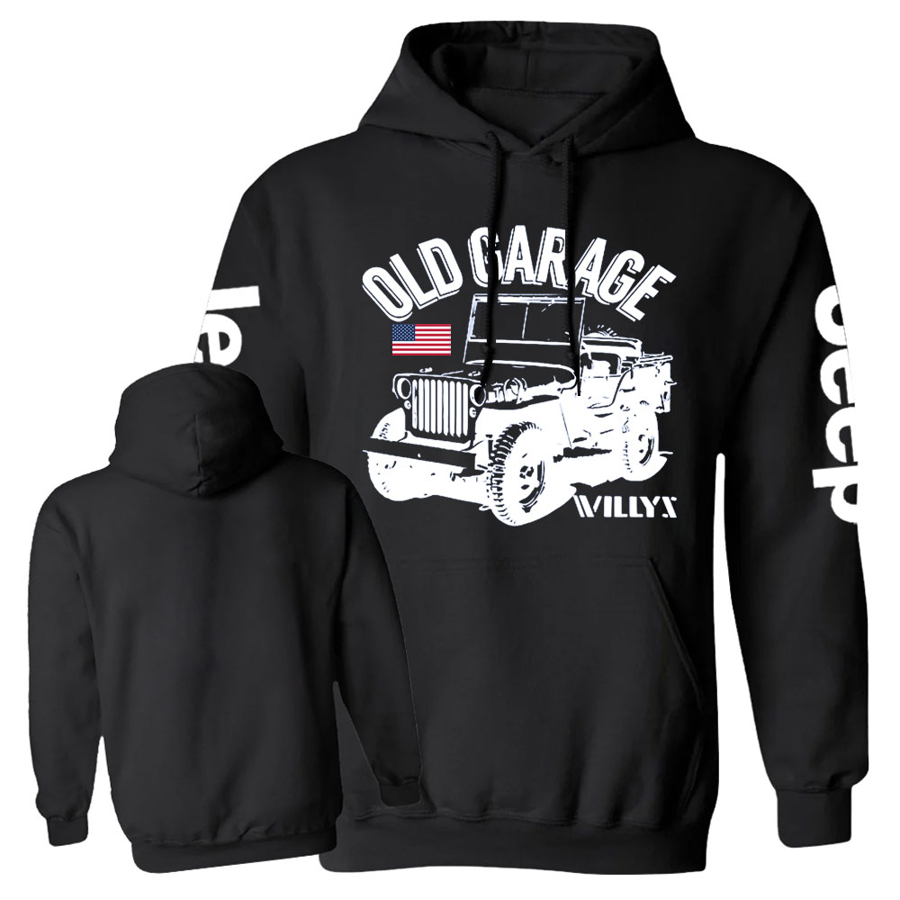 Old Garage Willys Jp Casual Hoodie
