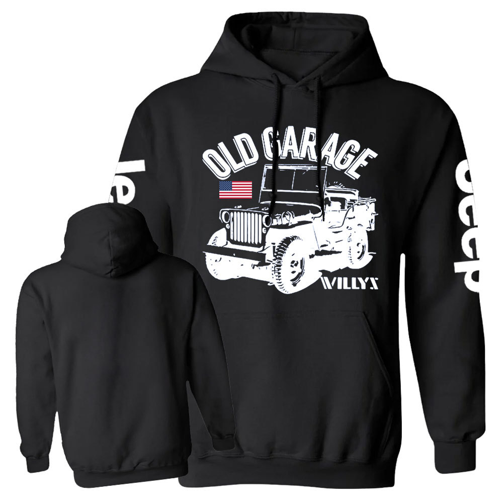 Old Garage Willys Jp Casual Hoodie