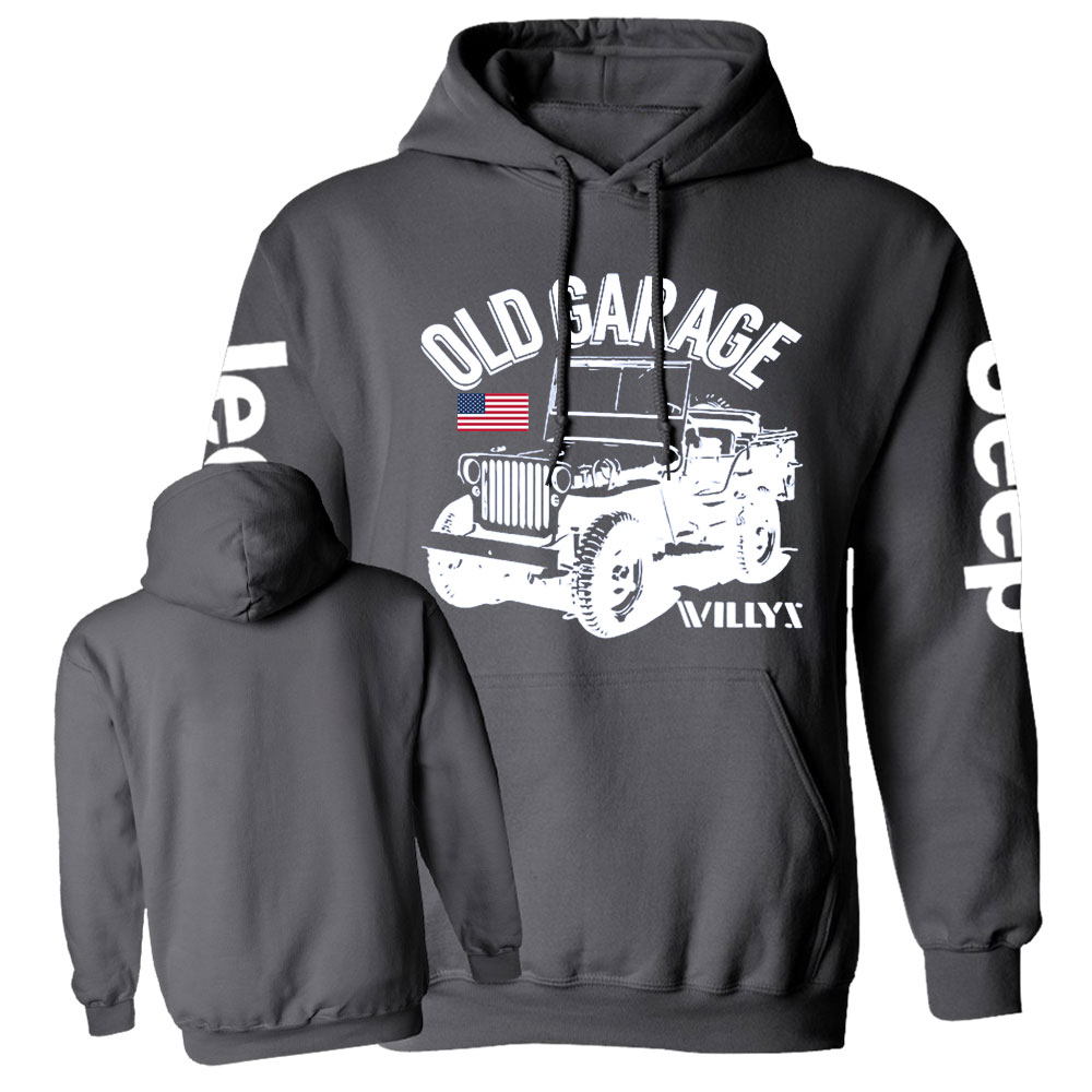 Old Garage Willys Jp Casual Hoodie
