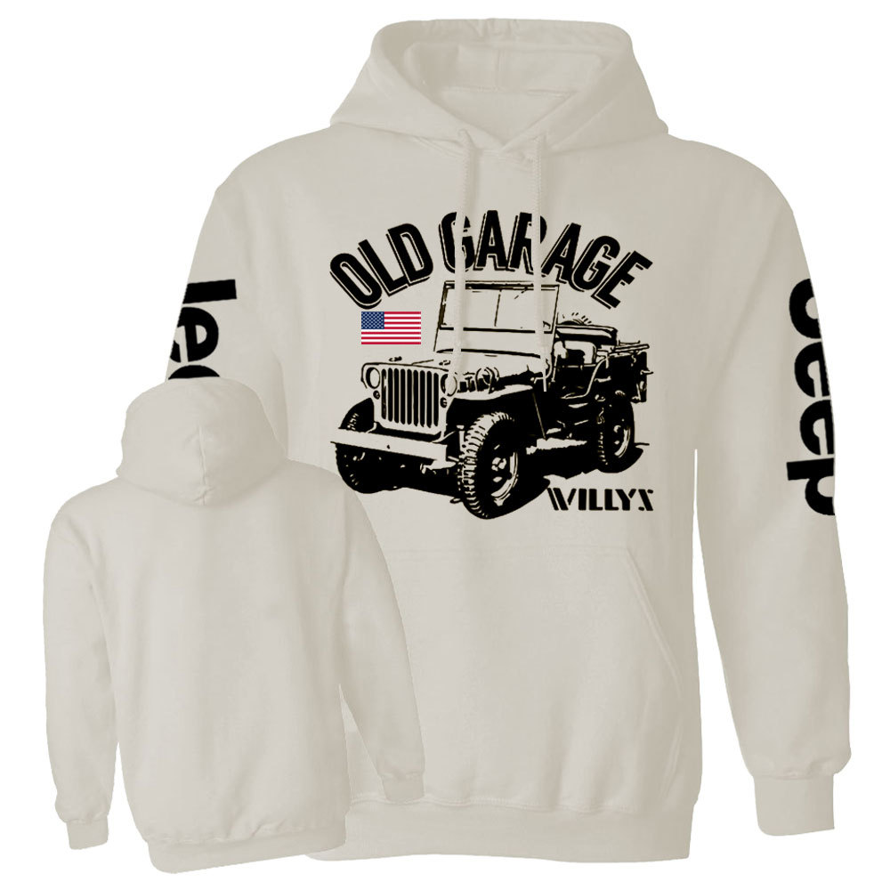 Old Garage Willys Jp Casual Hoodie