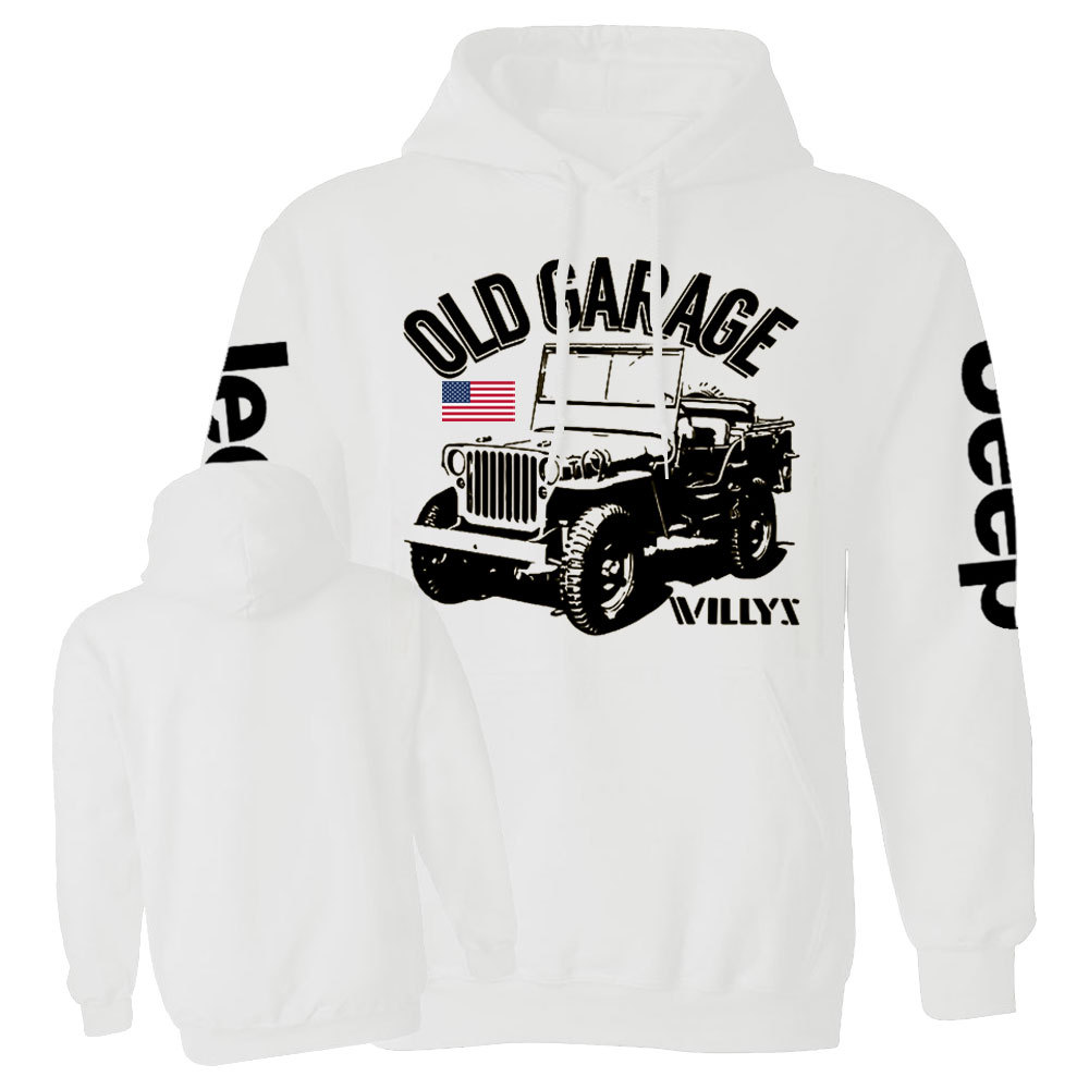 Old Garage Willys Jp Casual Hoodie