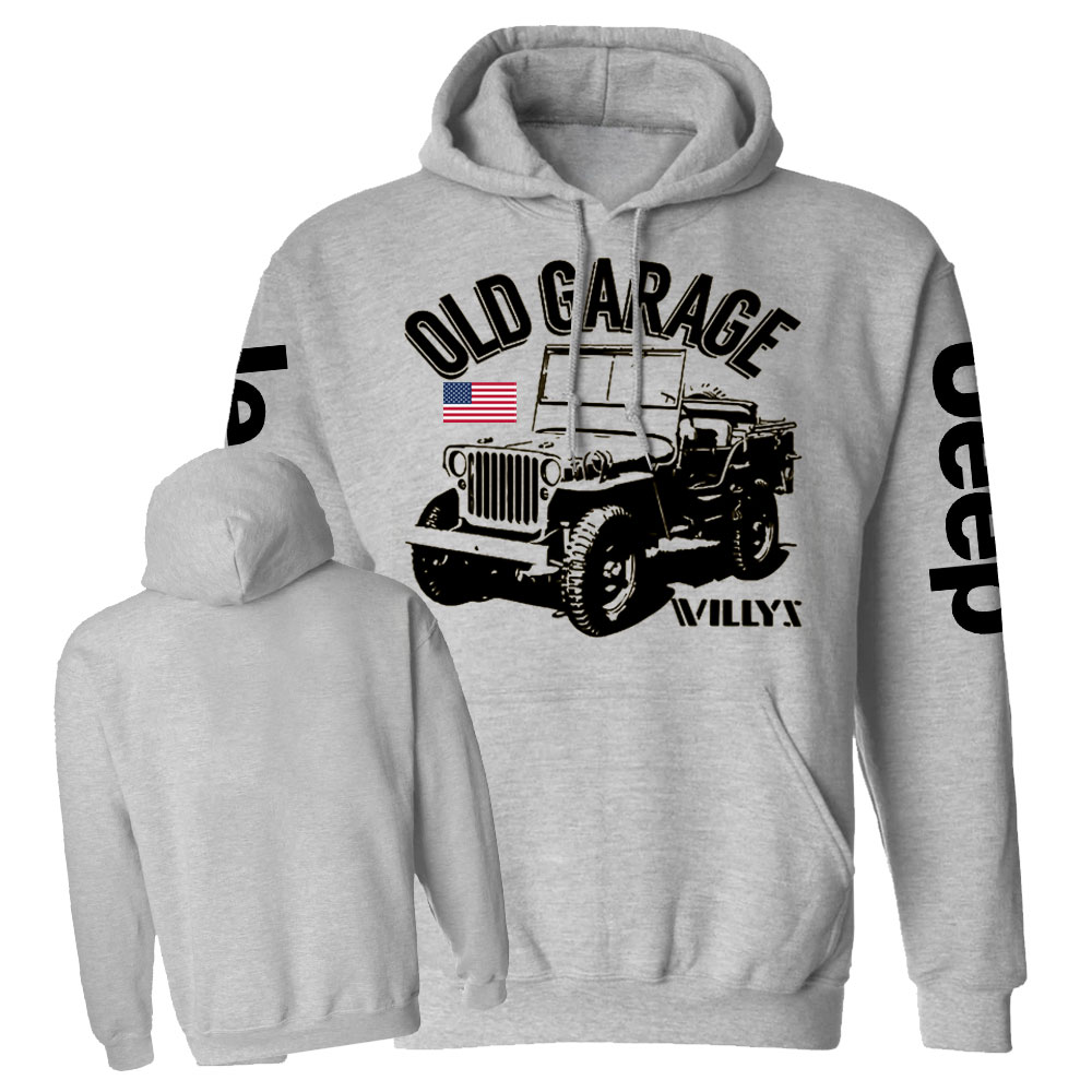 Old Garage Willys Jp Casual Hoodie