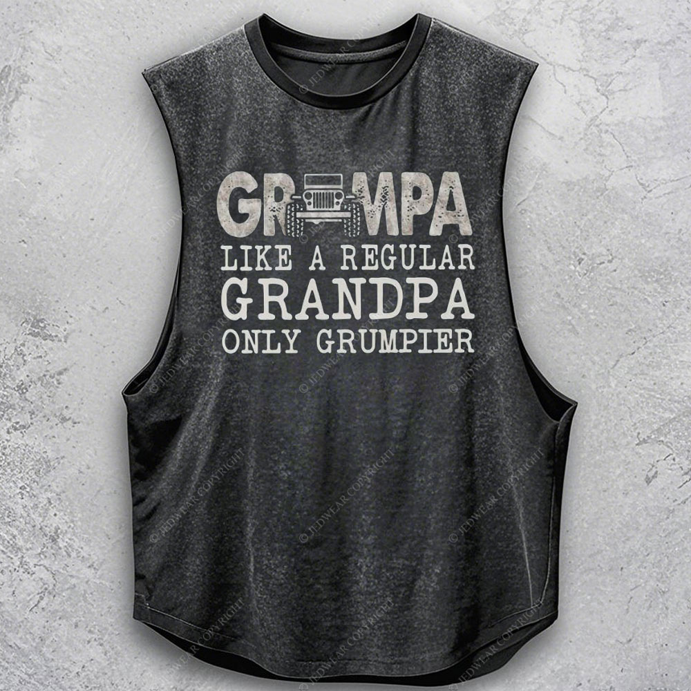 Jp Grandpa Like A Regular Grandpa Only Grumpier Men's Tank