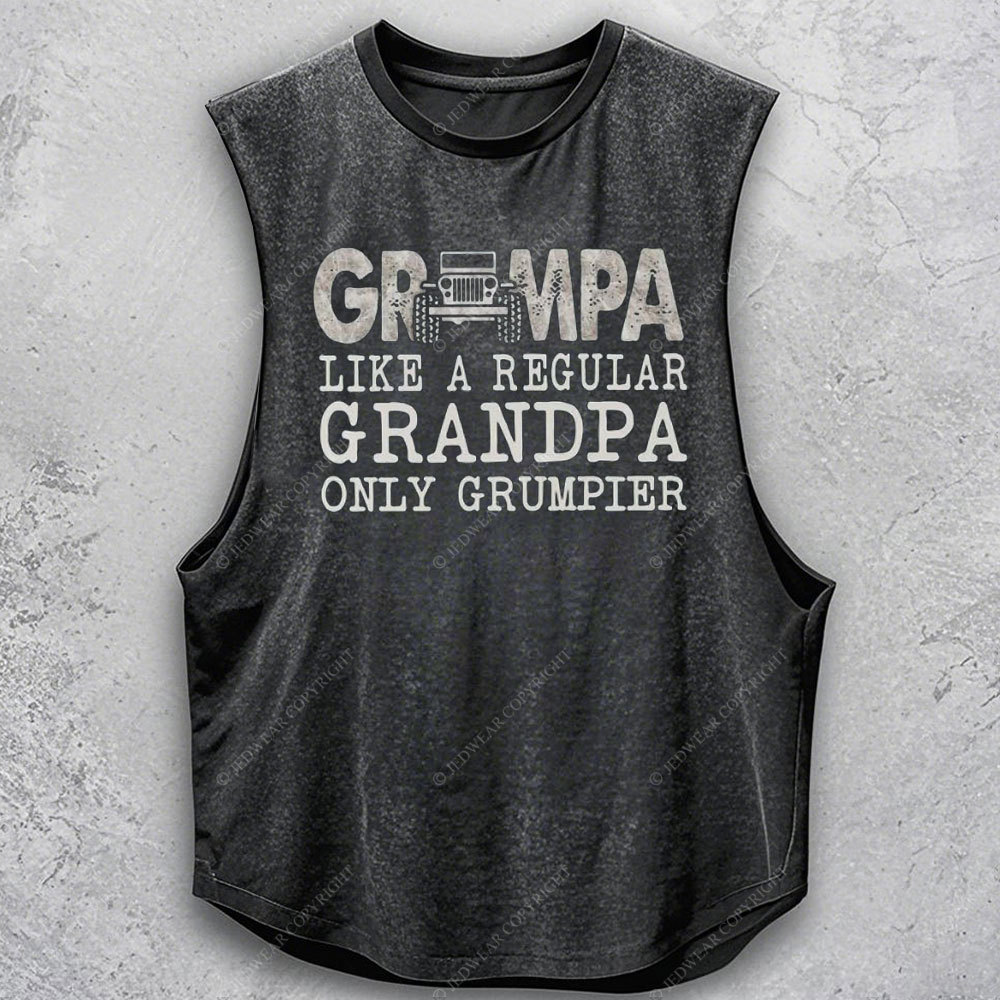 Jp Grandpa Like A Regular Grandpa Only Grumpier Men's Tank