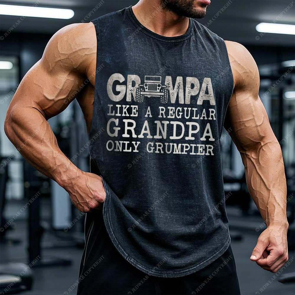 Jp Grandpa Like A Regular Grandpa Only Grumpier Men's Tank