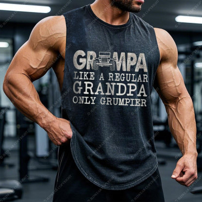 Jp Grandpa Like A Regular Grandpa Only Grumpier Men's Tank