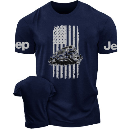 Distressed USA Flag American Jper Wrangler JK Jp T-Shirt