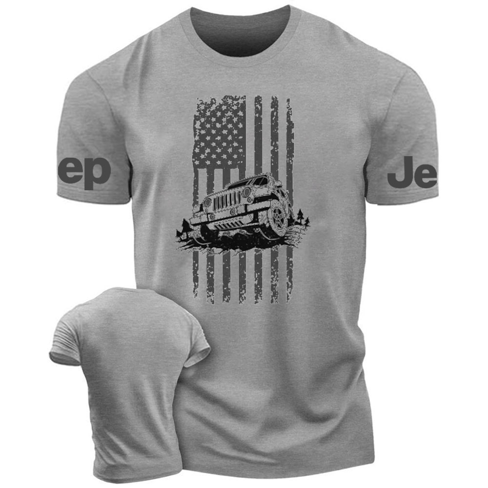 Distressed USA Flag American Jper Wrangler JK Jp T-Shirt