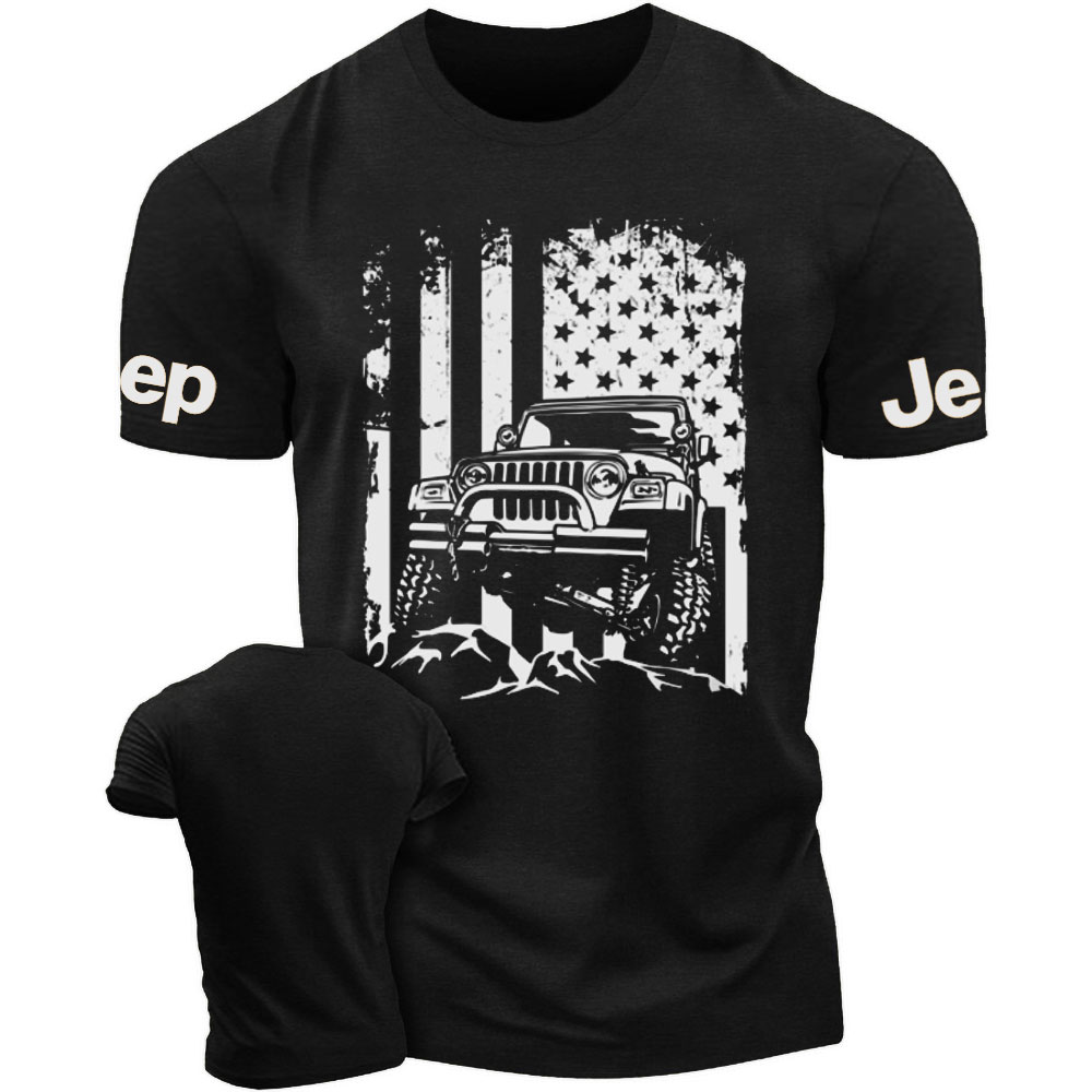 American US Flag Jp Adventure Lifestyle Men's Tshirt