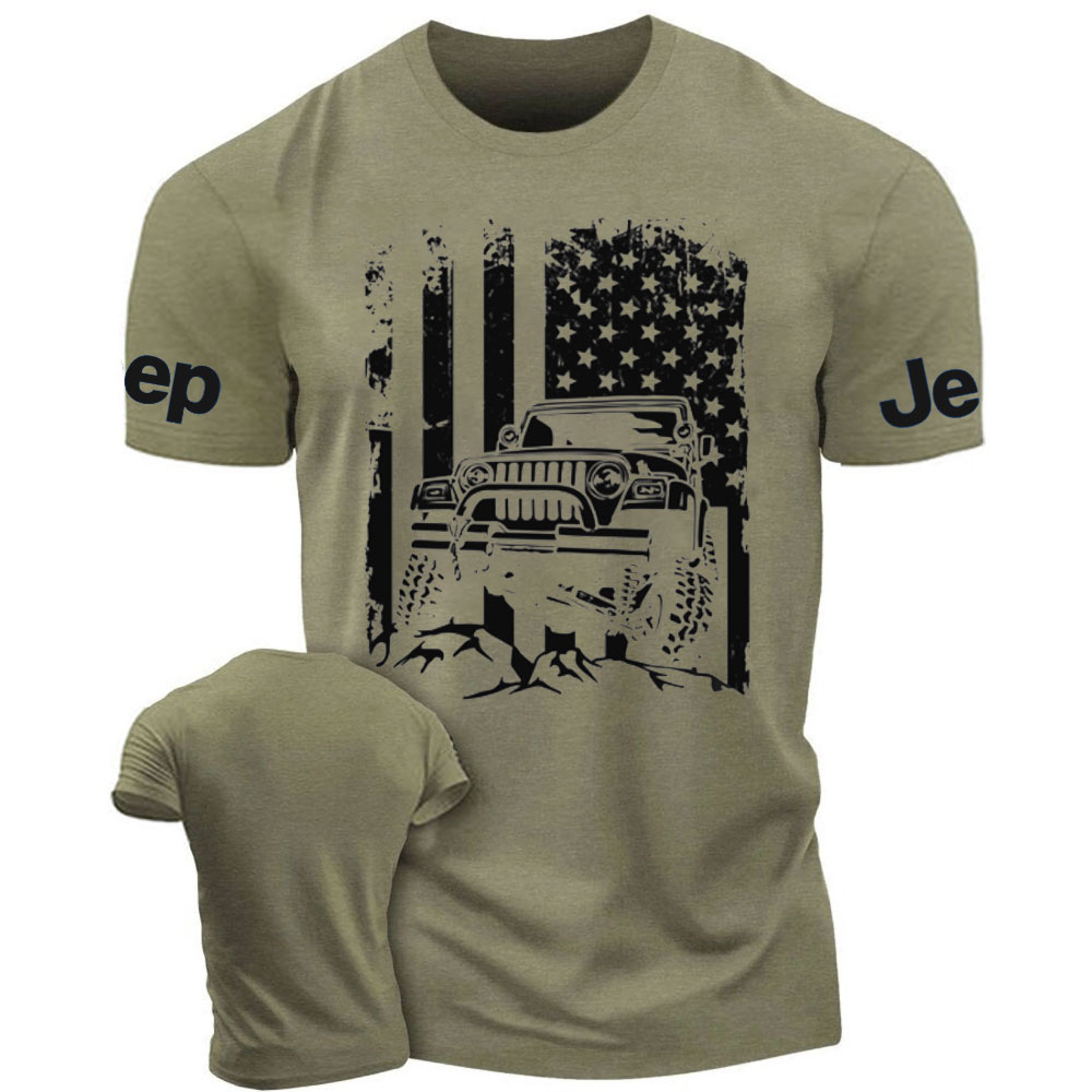American US Flag Jp Adventure Lifestyle Men's Tshirt