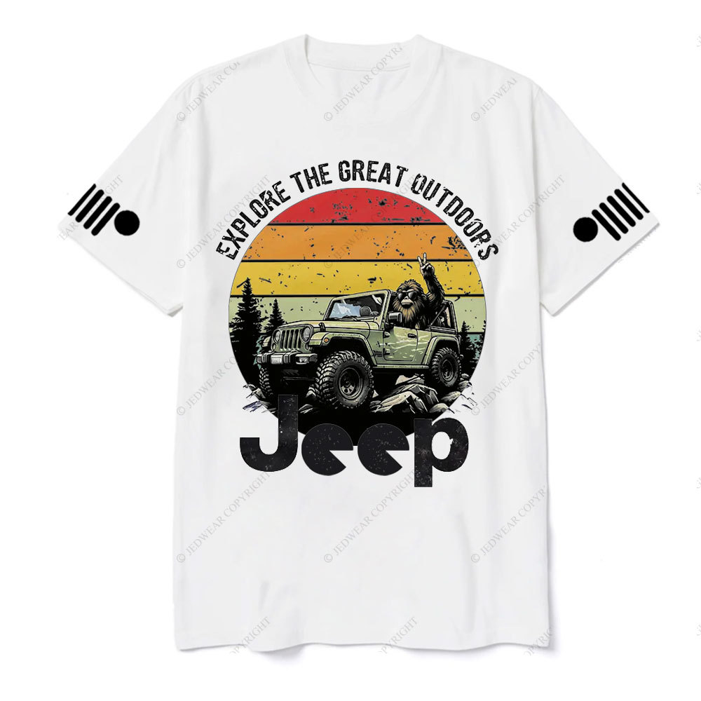 Bigfoot Jp Explore the Outdoors Sasquatch Believe T-shirt