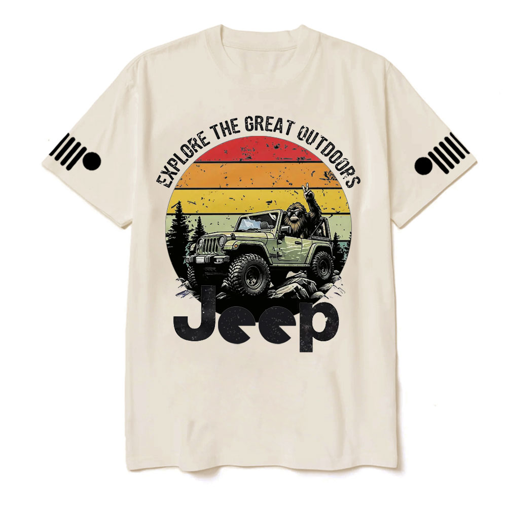Bigfoot Jp Explore the Outdoors Sasquatch Believe T-shirt