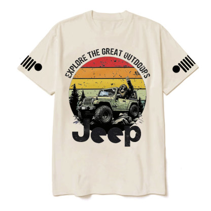 Bigfoot Jp Explore the Outdoors Sasquatch Believe T-shirt