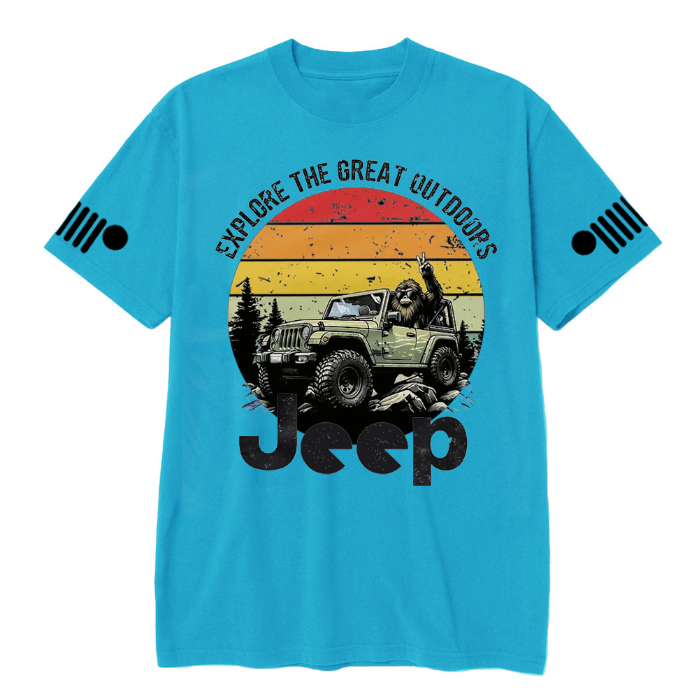 Bigfoot Jp Explore the Outdoors Sasquatch Believe T-shirt