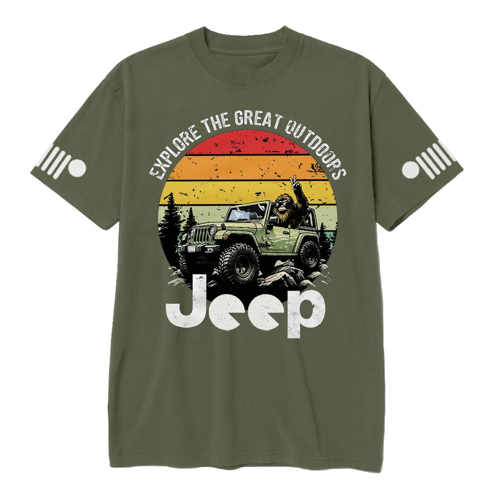 Bigfoot Jp Explore the Outdoors Sasquatch Believe T-shirt