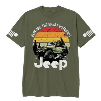 Bigfoot Jp Explore the Outdoors Sasquatch Believe T-shirt