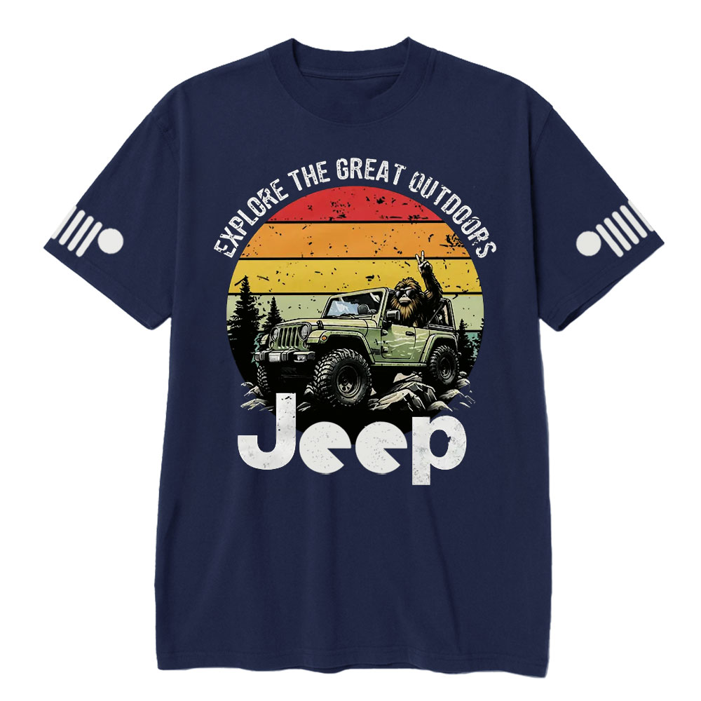 Bigfoot Jp Explore the Outdoors Sasquatch Believe T-shirt