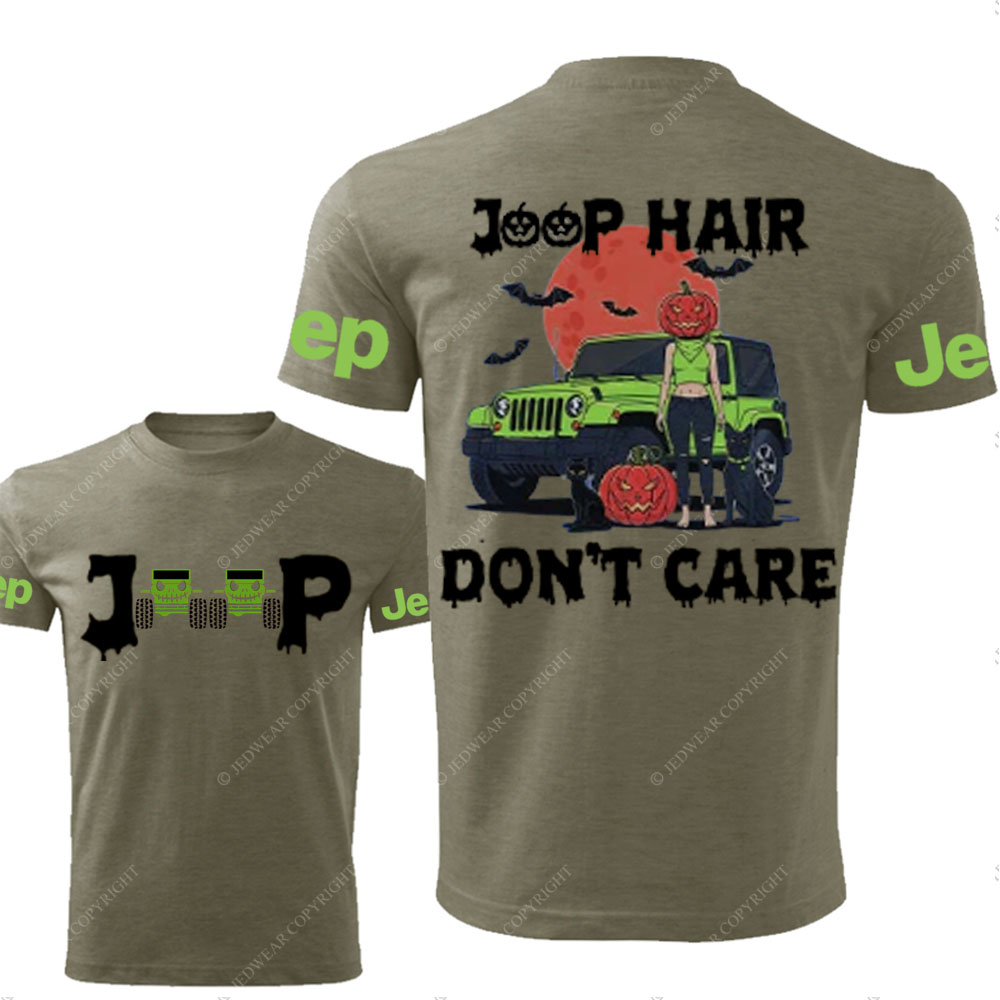 Jp Hair Don't Care Spooky Halloween T-Shirt