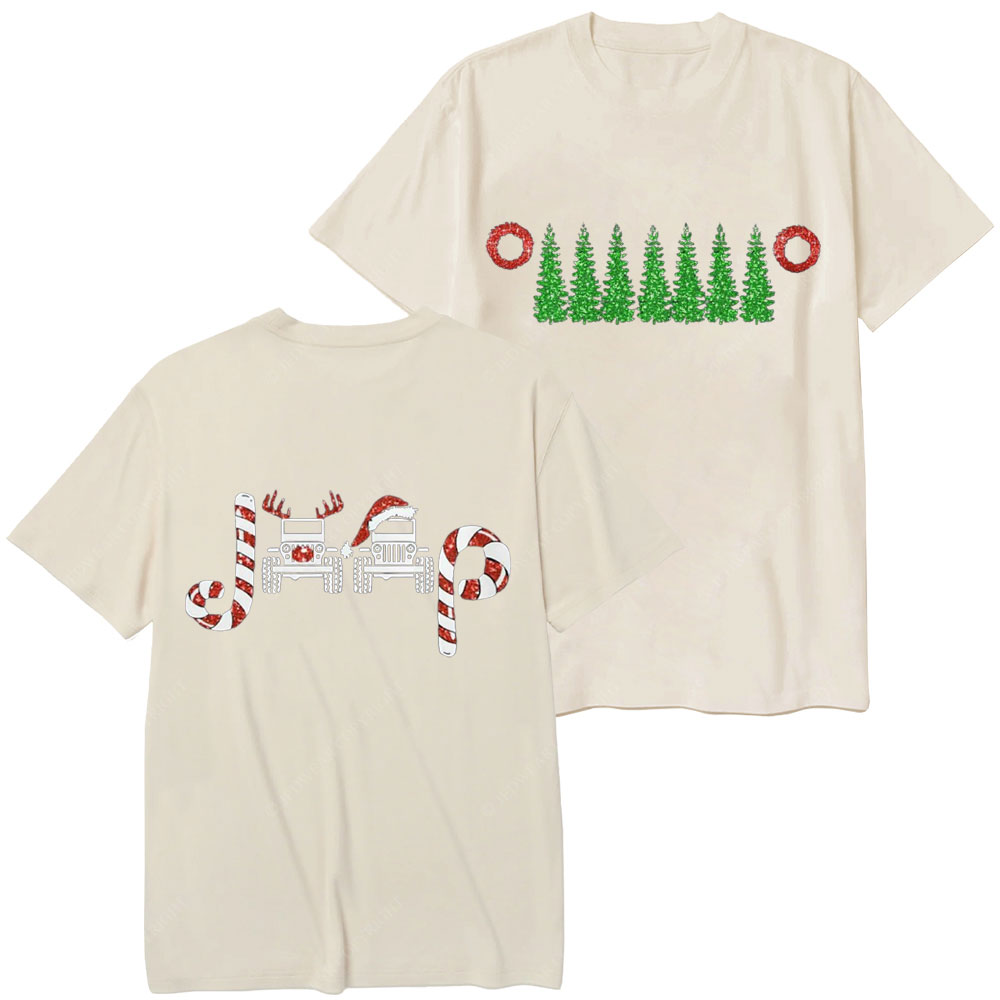 Charistmas Tree Wreath Candy Elk Jp Christmas T-Shirt