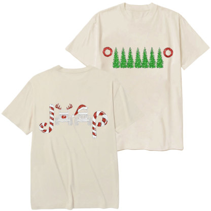 Charistmas Tree Wreath Candy Elk Jp Christmas T-Shirt