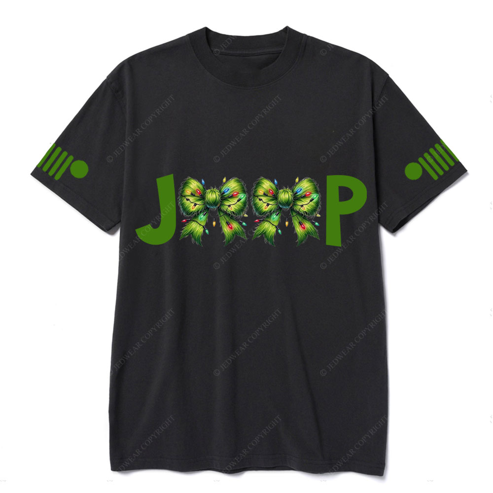 Green Fur Butterfly Ties Jp Christmas T-Shirt
