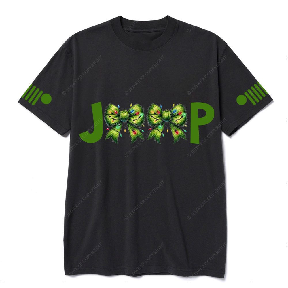 Green Fur Butterfly Ties Jp Christmas T-Shirt