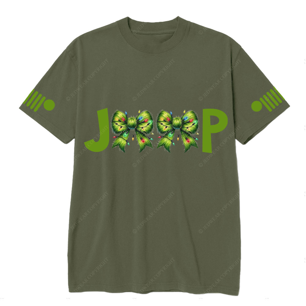 Green Fur Butterfly Ties Jp Christmas T-Shirt