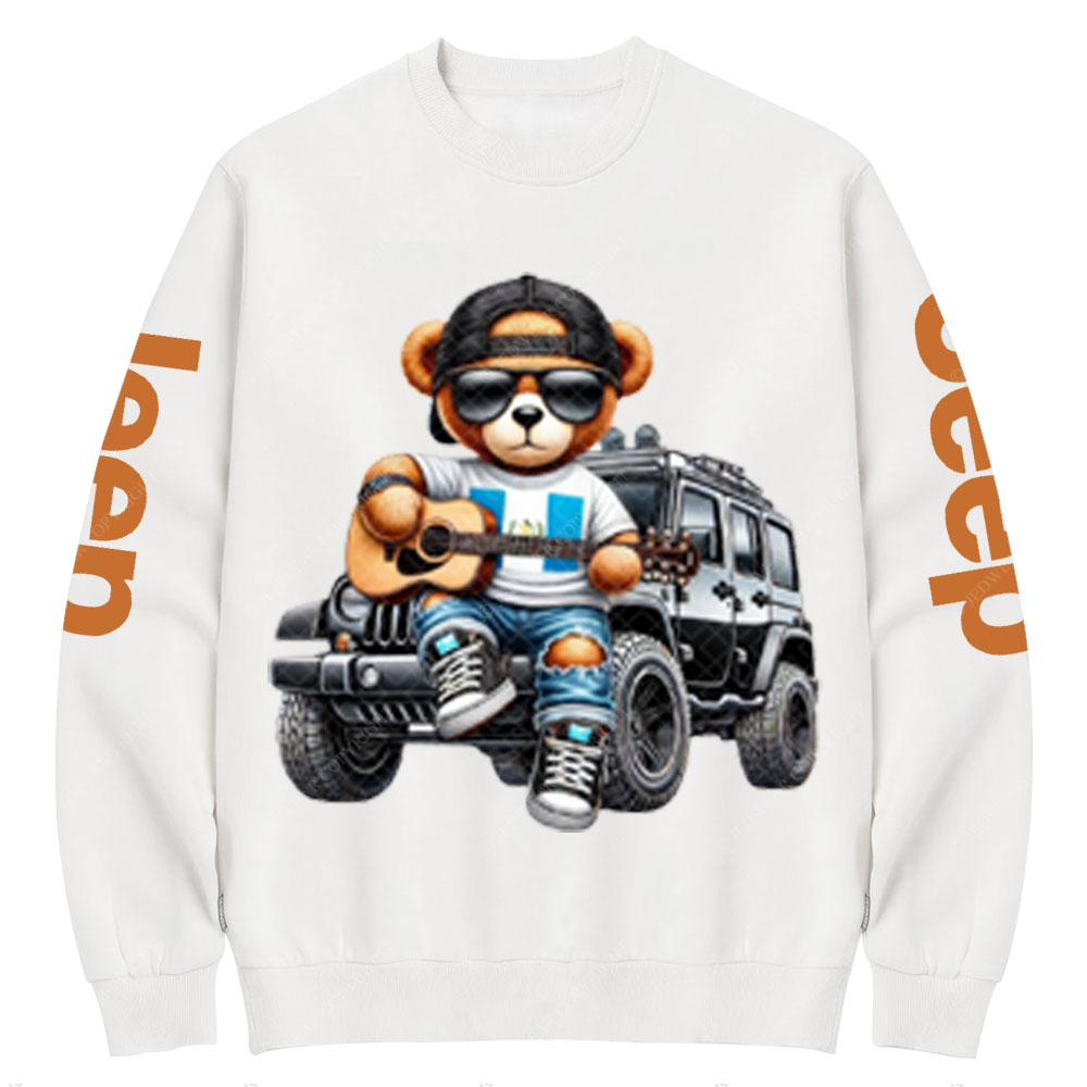 Hip Hop Guatemala Bear Jp Boy Crew Neck Sweatshirt