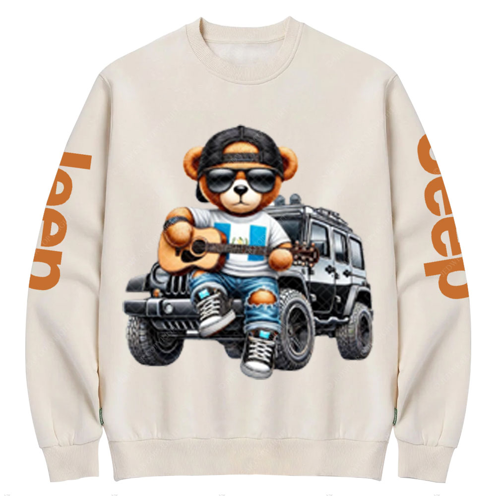 Hip Hop Guatemala Bear Jp Boy Crew Neck Sweatshirt