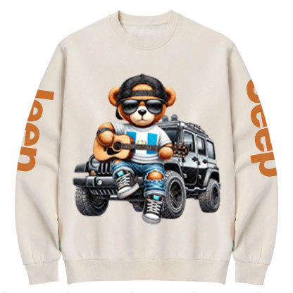 Hip Hop Guatemala Bear Jp Boy Crew Neck Sweatshirt