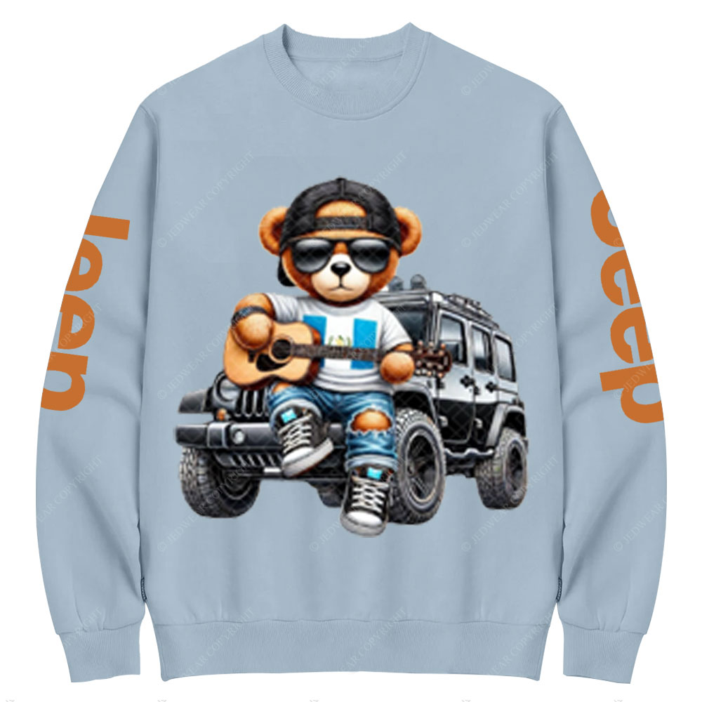 Hip Hop Guatemala Bear Jp Boy Crew Neck Sweatshirt