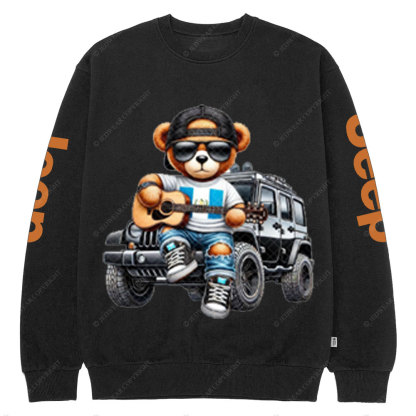 Hip Hop Guatemala Bear Jp Boy Crew Neck Sweatshirt