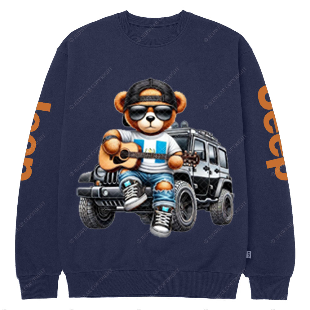 Hip Hop Guatemala Bear Jp Boy Crew Neck Sweatshirt