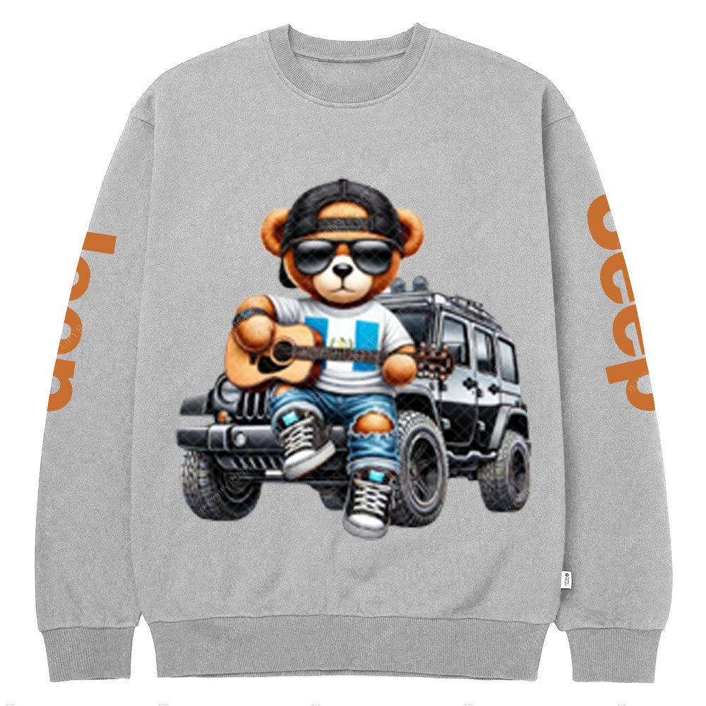 Hip Hop Guatemala Bear Jp Boy Crew Neck Sweatshirt