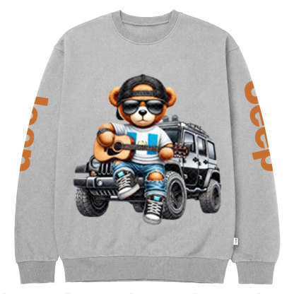 Hip Hop Guatemala Bear Jp Boy Crew Neck Sweatshirt