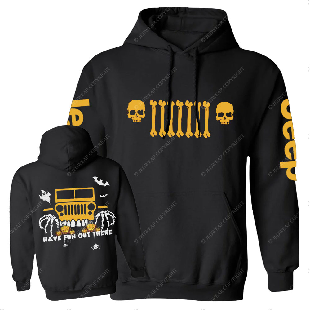Jp Halloween Skull Grille Have Fun Out There Casual Hoodie