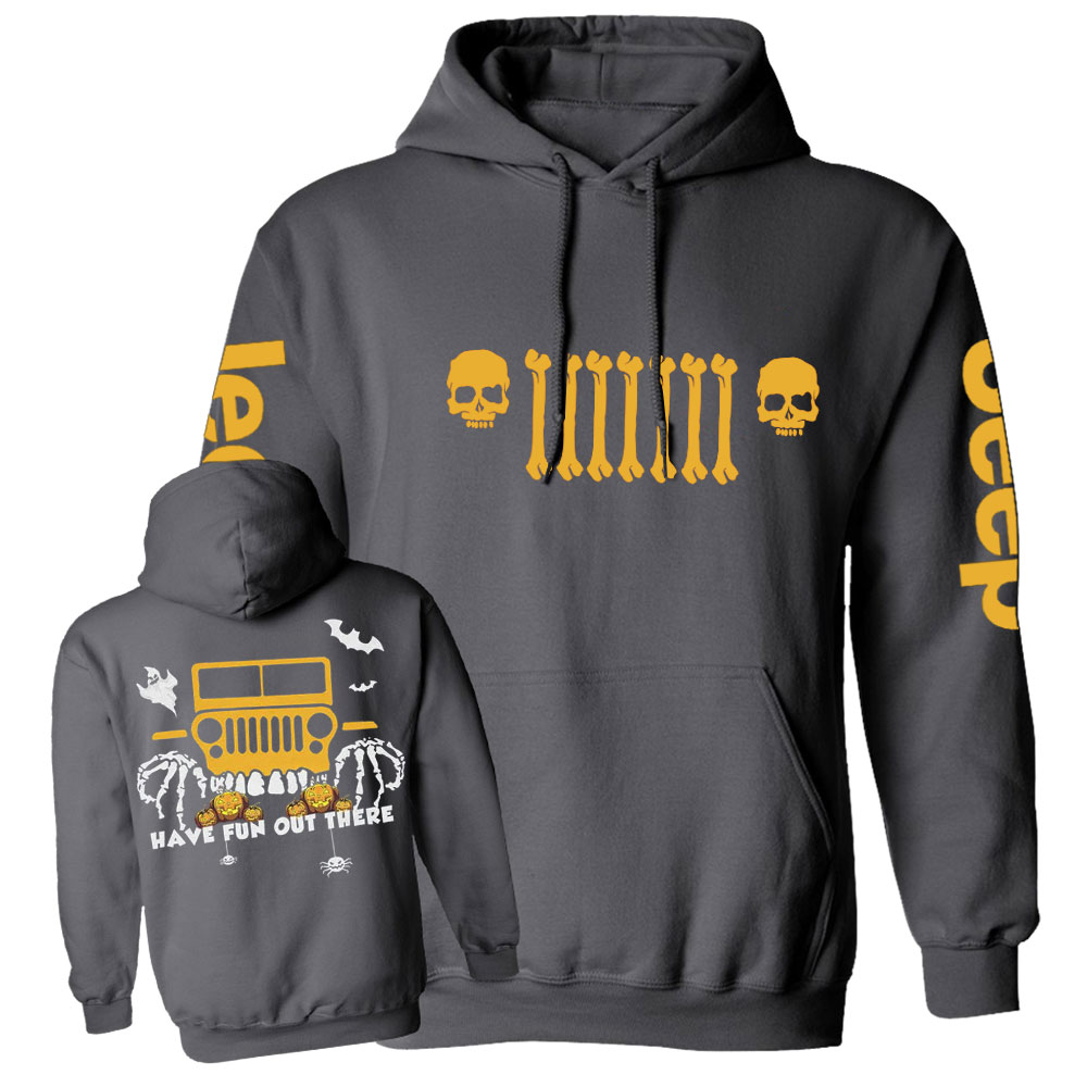 Jp Halloween Skull Grille Have Fun Out There Casual Hoodie