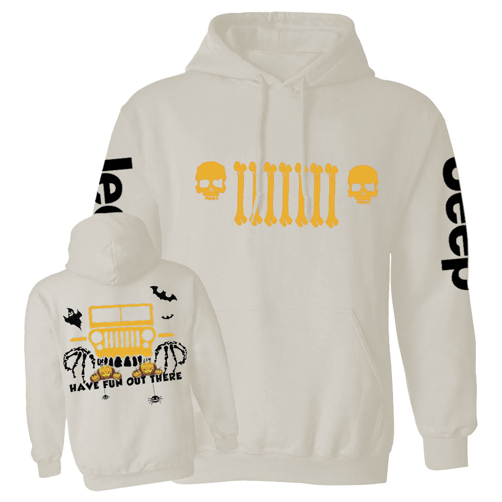 Jp Halloween Skull Grille Have Fun Out There Casual Hoodie